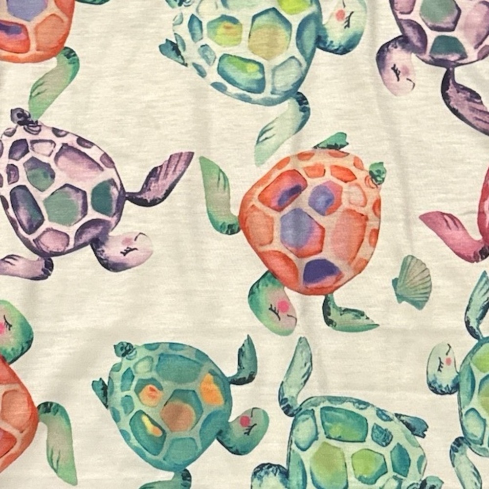 NWT Turtle Print Women's Sleeveless Top - Picture 3 of 5